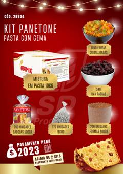 KIT PANETONE GRANTTONE  120 UNID FRUTA