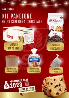 KIT PANET. PO C/GEMA CHOC. 40 UNI CHOC