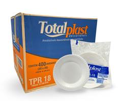 PRATO ISO RASO 18CM 20X20UN TOTALPLAST