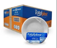 PRATO ISO RASO 23CM 10X20UN TOTALPLAST