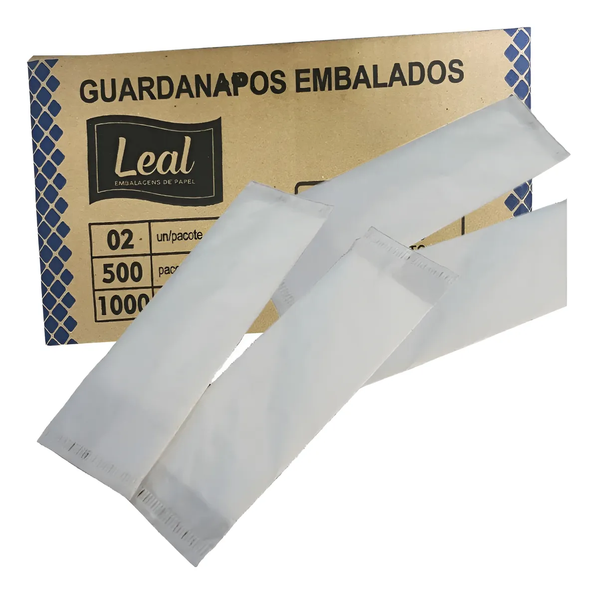 SACHET GUARDANAPO EMBALADO 2X500UN LEAL