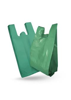 SACOLA CAMISETA RECICLADA VERDE30X40 5KG